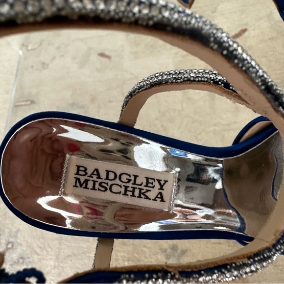 Badgley Mischka Women's Kamilah Pump Royal Blue Satin size 5.5 - Picture 12 of 15